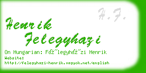 henrik felegyhazi business card